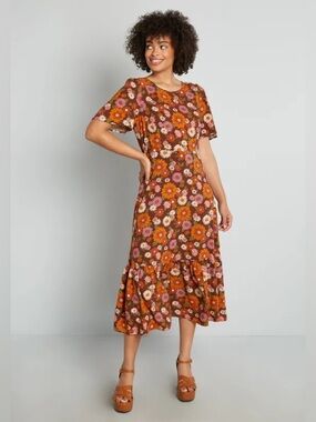 Princess Highway Lindy 70’s Floral Midi Dress